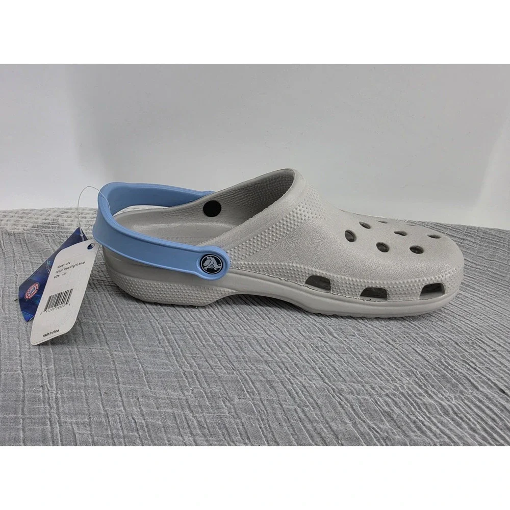 UNC North Carolina Tar Heels Crocs Classic Clogs Pearl Blue Mens 8-9 W 10-11